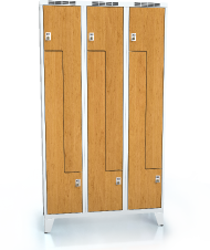 Cloakroom locker Z-shaped doors ALDERA with feet 1920 x 1050 x 500